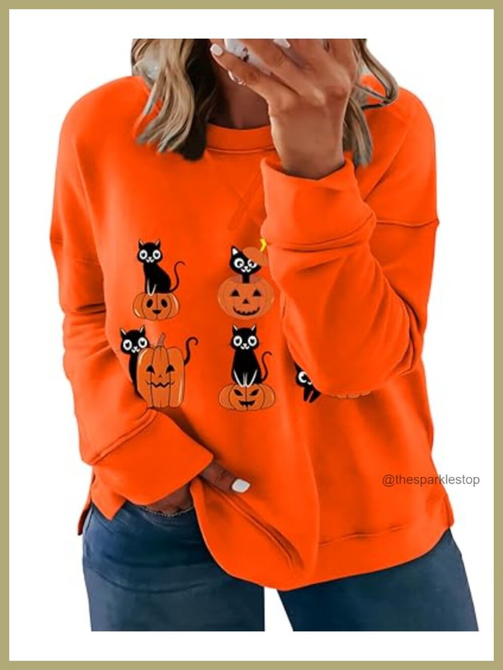Plus Size Cotton Blend Crew Neck Sweatshirt Loose Long Sleeve Pullover